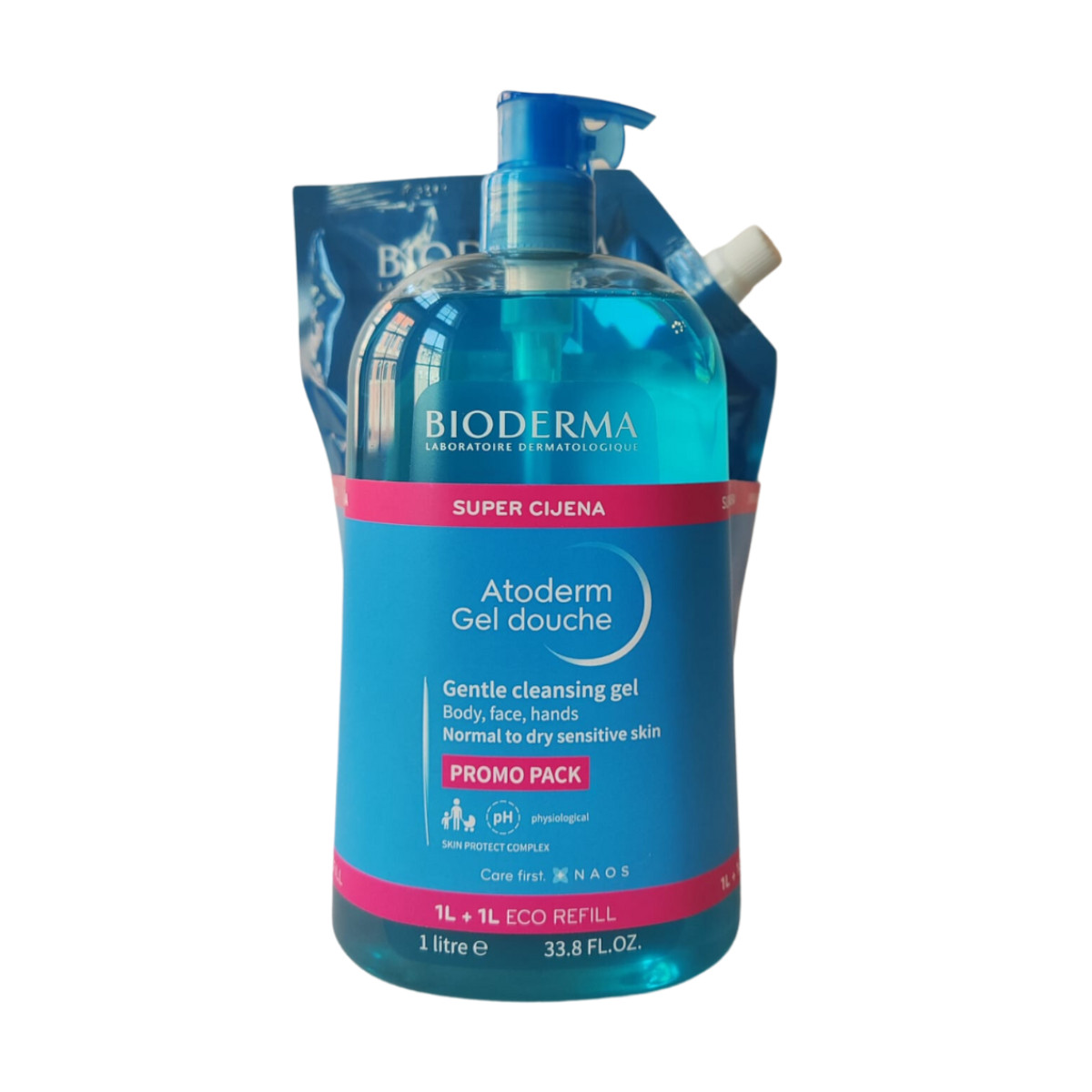 Bioderma Atoderm gel za tu iranje 1000 ml gel za tu iranje