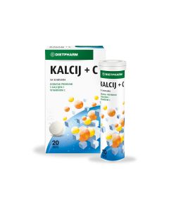 Dietpharm KALCIJ+C ŠUMEĆE TABLETE