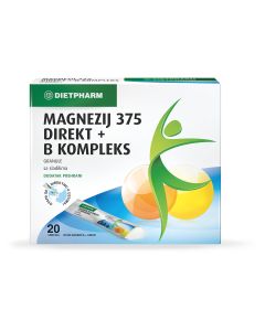 Dietpharm MAGNEZIJ 375 DIREKT + B KOMPLEKS GRANULE