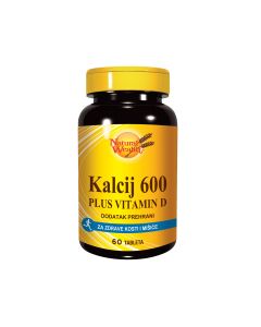 Natural Wealth Kalcij 600 + vitamin D