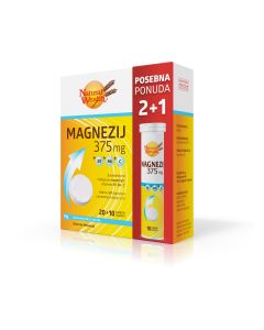 Natural Wealth Magnezij 375 mg +B1+B6+C GRATIS 10