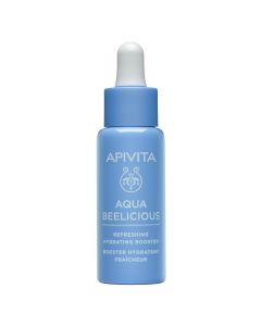 Apivita Aqua Beelicious osvježavajući hidratantni booster za njegu i hidrataciju lica. Serum u bočici s kapaljkom. 