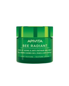 Apivita Bee Radiant gel krama koja smanjuje znakove starenja i umora na koži lica. Apivita krema lagane teksture za masnu do mješovitu kožu lica. 