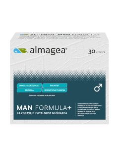 Almagea Man Formula+ 30 vrećica - dodatak prehrani s nutrijentima u praškastom obliku koji pomažu u smanjenju razine oksidacijskog stresa u organizmu.
