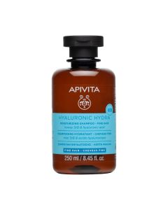 Apivita Šampon za hidrataciju tanke kose 250 ml - zadovoljite žeđ svoje kose uz potpuno novi hyaluronic hydra hidratantni šampon za tanku kosu.