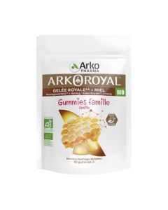 Arkopharma Arkoroyal Gummies Famille BIO 60 komada - gumeni bomboni na bazi organske matične mliječi, bez životinjske želatine, s voćnim pektinom.