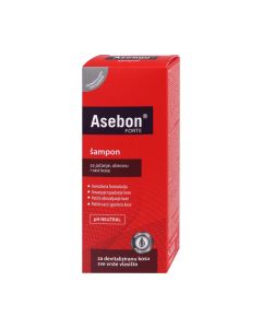 Asebon Šampon za jačanje, obnovu i rast kose 200 ml - sadrži kompleks inovativnih sastojaka koji blagotvorno utječu na smanjenje lomljivosti i ispadanja kose, njezinu revitalizaciju i poticanje rasta kose.