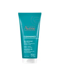 Avène Cleanance gel za čišćenje 200 ml - pročišćavajući, lagano pjenušavi gel za čišćenje za masnu kožu i/ili kožu sklonu aknama,  pogodan je i za osobe koje nose kontaktne leće.