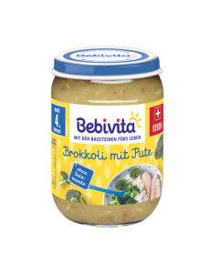 Bebevita Baby kašica Brokula s rižom i puretinom 190 g - potpuni je obrok za svaku bebu od četiri i više mjeseca, ukusna mješavina zdravog povrća i puretine.