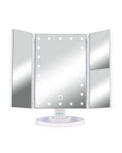 BEPER Led Make up ogledalo - praktično ogledalo s 22 ugrađene LED svjetleće lampe, idealno za šminkanje i svakodnevnu rutinu ljepote i njege lica.