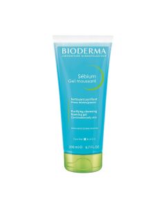 Bioderma Sebium pjenušavi gel tuba 200 ml - Nježan proizvod za čišćenje. Uklanja nečistoće, kontrolira sjaj.