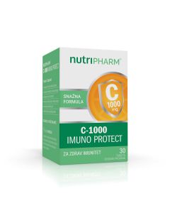 Nutripharm | C-1000 IMUNO PROTECT 30 tableta - vitamin C doprinosi normalnoj funkciji imunološkog sustava. 