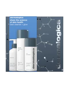 Dermalogica Best Cleanse & Glow SET - Precleanse (150 ml), ulje za dubinsko čišćenje, Special Cleansing Gel (250 ml, besplatno), gel za umivanje bez sapuna, i Daily Microfoliant (74 g), nježni dnevni piling u prahu.