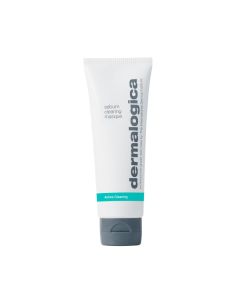 Dermalogica Sebum Clearing Masque - maska za kontrolu sebuma. Proizvod u bijeloj tubi sa tamno sivim čepom na bijeloj pozadini.