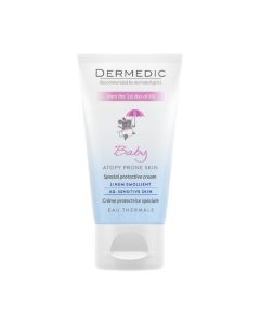 DERMEDIC LINUM EMOLIJENT BABY Posebna zaštitna krema za lice SPF15 50 ml - za suhoću i atopičnu kožu, posebno se preporučuje za hladne dane, štiti od UVA i UVB zračenja.