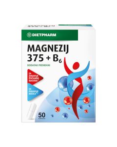 Dietpharm Magnezij 375 + B6 kapsule (50)