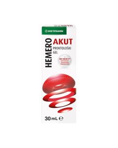 Dietpharm Hemero Akut gel 30 ml indiciran je za liječenje anorektalnih tegoba poput: unutarnjih i vanjskih hemoroida, analnih fisura, proktitisa i analnog svrbeža.