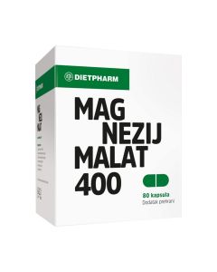 Dietpharm Magnezij malat 80 kapsula - Ima važnu fiziološku ulogu u održavanju normalne živčane i mišićne funkcije te normalnog metabolizma.