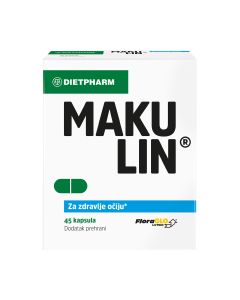 Dietpharm MAKULIN kapsule  A45 za zdravlje očiju - Cink doprinosi održavanju normalnog vida i zaštiti stanica od oksidativnog stresa.
