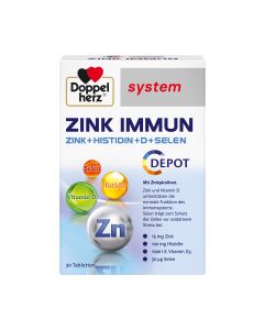 Doppelherz Cink Immun DEPO 30 tableta - cink, selen i vitamin D podržavaju normalnu funkciju imunološkog sustava.
