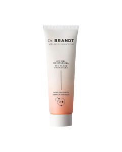 Dr. Brandt iD-Stress Hidratantna energizirajuća gel krema 50 g - dizajnirana za hidrataciju i osvježenje vaše kože, ostavljajući blistav ten mladenačkog izgleda. Bijelo narančasta tuba proizvoda na bijeloj pozadini.