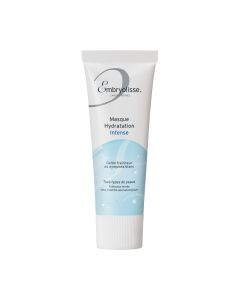 Embryolisse Intense Moisturizing Mask 50 ml - gel maska obogaćena ekstraktom bijelog lopoča, hijaluronskom kiselinom i morskom vodom bogatom mineralima. Bijelo plava tuba na bijeloj pozadini.
