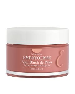 Embryolisse Artist Secret Radiant Complexion Cream 50 ml -  prirodno se stapa s kožom, daje trenutni sjaj, uklanja umor i osvježava ten uz potpuno prirodan izgled kože. Bijelo roza posudica na bijeloj pozadini.