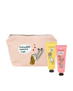 Fragonard ALWAYS LOVE set - savršeno za njegu ruku u bilo koje doba dana, ovaj set,  izrađen je od prekrasnog ružičastog pamuka s tiskom.
