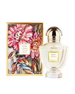 Fragonard BELLE CHÉRIE EAU DE PARFUM 50 ml - gornje note mandarine i zvjezdastog voća, srednje note jasmina, heliotropa i đurđice te donje note sandalovine, tonka graha i vanilije. Zlatno šarena kutija i zlatna bočica.