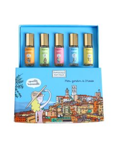 Fragonard MON JARDIN À GRASSE set - sadrži 5 EAU DE TOILLETE mirisa x 10 ml, jasmin, verbena, ruža, božur i cvijet naranče.