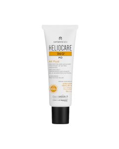 HELIOCARE 360° MD AK Fluid SPF 100+ - je tekućina indicirana za prevenciju i pomoć pri liječenju aktiničke keratoze (AK) i drugih oblika ne-melanomskog tumora kože. Bijelo narančasto crna tuba proizvoda na bijeloj pozadini.