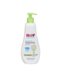 HiPP Babysanft gel 400 ml - gel za pranje kose i tijela sadrži ekstrakt organskog badema i idealan je za pranje osjetljive dječje kože.