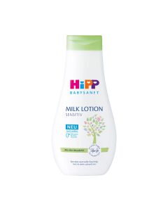HiPP Babysanft Losion mlijeko 350 ml - nježno njeguje, hidratizira kožu i brzo se upija, pogodan je za osjetljivu dječju kožu od rođenja.