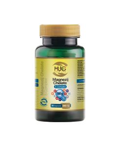 HUG YOUR LIFE Magnesium Chelate 5 Complex -  je proizvod koji se temelji na jedinstvenoj formuli 5 različitih oblika magnezija (bisglicinat, citrat, karbonat, malat, oksid) i 10 vitamina, minerala sa visokom apsorpcijom i bioraspoloživosti. Proizvod je u 