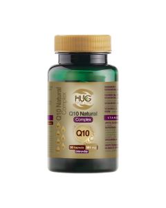 HUG YOUR LIFE Koenzim Q10 Natural Complex 30 kapsula - ključan za stvaranje energije u tijelu, doprinosi normalnoj funkciji srca i održavanju normalne razine glukoze u krvi, smanjuje umor i iscrpljenost.