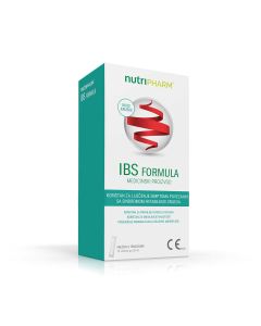 Nutripharm | IBS FORMULA 10 vrećica - sadrži djelomično hidroliziranu guar gumu i simetikon koji sinergijski djeluju u liječenju simptoma povezanih sa sindromom iritabilnog crijeva.