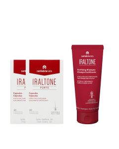 IRALTONE FORTE SET - Specijalni paket Iraltone proizvoda u kojemu za cijenu dvaju kutija Iraltone forte kapsula na dar dobivate Iraltone Fortyfying Shampoo gratis.