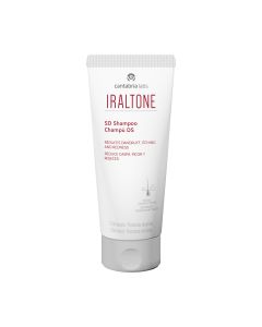 IRALTONE SD šampon 200 ml - smanjuje perut (prhut), svrbež i crvenilo. Multiaktivna formula sa specifičnim sastojcima koji djeluju sinergijski protiv svih faktora odgovornih za ljuštenje, svrbež i iritiranje vlasišta. Bijelo crvena tuba na bijeloj pozadin