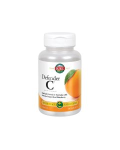 Kal Defender-C™ - je izrazito kvalitetan vitamin C uz dodatak propolisa, češnjaka, bazge, kompleksa bioflavonoida te reishi i shitake gljiva. Formula bazirana na znanstvenom istraživanju. Proizvod je u bijeloj bočici sa narančasto bijelom etiketom na bije