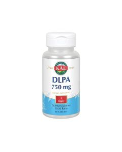 Kal DLPA - (DL-fenilalanin) je esencijalna aminokiselina slobodnog oblika s omjerom 50:50. Proizvod je u bijeloj bočici sa bijelo plavom etiketom na bijeloj pozadini.
