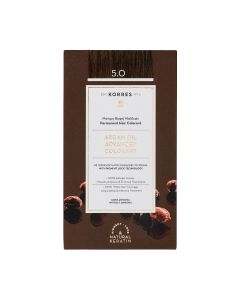 KORRES ARGAN OIL boja za kosu 5.0 - Trajna boja Argan Oil Advanced sadrži arganovo ulje i prirodni keratin koji djeluju na dublje slojeve kose vraćajući hidrataciju.
