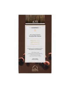 KORRES ARGAN OIL boja za kosu 6.73 - Trajna boja Argan Oil Advanced sadrži arganovo ulje i prirodni keratin koji djeluju na dublje slojeve kose vraćajući hidrataciju.