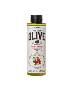 KORRES OLIVE & POMEGRANATE gel za tuširanje 250 ml - Kremasti pjenušavi gel za tuširanje obogaćen učvršćujućim svojstvima ekstrakta lista masline koji nježno čisti.