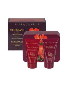 limena kutija L'Erbolario Melograno Precious Moments Beauty Box - gel za tuširanje i krema za tijelo s mirisnim notama nara