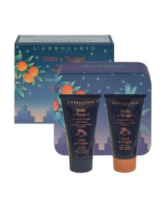 L'Erbolario Notte a Tangeri Relax the Senses Beauty Box - el za tuširanje 75 ml i Mirisna krema za tijelo 75 ml. Prožeti su senzualnim, opojnim mirisom mandarine i jantara.