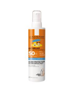 ANTHELIOS DERMO-PEDIATRICS NEVIDLJIVI SPREJ SPF50+/ UVA pruža visoku zaštitu širokog spektra (UVA, UVB) i pomaže štititi kožu od oštećenja izazvanih infracevenim zračenjem i zagađenjem.