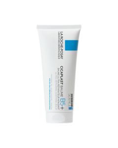 La Roche-Posay Cicaplast Baume B5+ 100 ml - Balzam za bebe, djecu i odrasle koji obnavlja i umiruje nadraženu kožu. sadrži hranjivi shea maslac i umirujući vitamin B5. Bijelo plava tuba proizvoda na bijeloj pozadini.