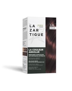 Lazartigue Boja za kosu GOLDEN AUBURN CHESTNUT (zlatni kesten) 5.35 - proizvod u bijelo sivoj kutiji na bijeloj pozadini.