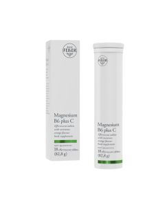 M.E.V. Feller® Magnesium B6 plus C 18 šumećih tableta (82,8 g) sadržavaju magnezij, vitamin B6 i C. Oni pridonose normalnom funkcioniranju živčanog sustava, smanjenju umora i iscrpljenosti te normalnome metabolizmu stvaranja energije