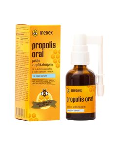 MEDEX Propolis oral - na vodenoj osnovi, rasprišivač s aplikatorom Propolis na vodenoj osnovi zadržava prirodna svojstva propolisa bez tipičnog i gorkog okusa. 